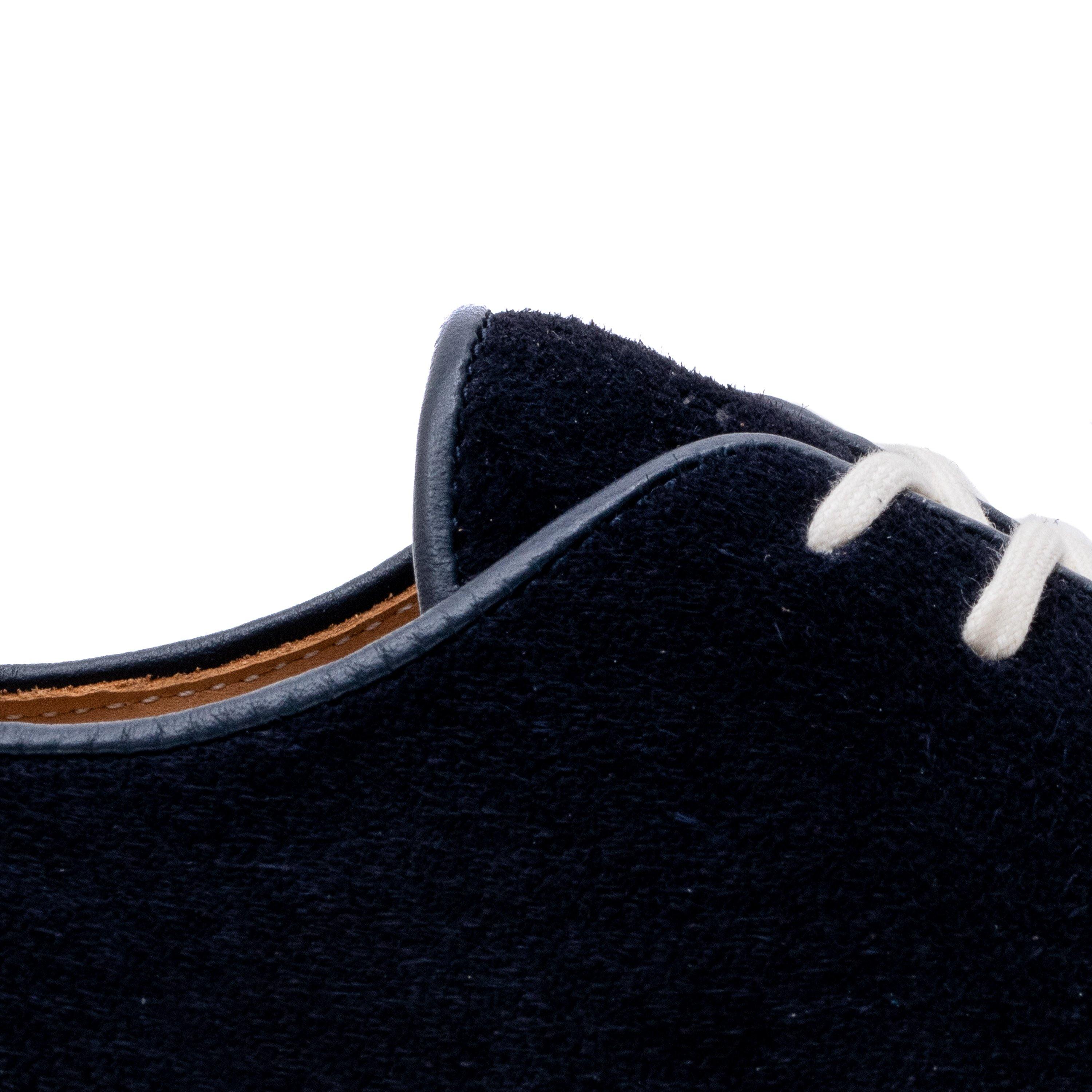 Harlestone Hand Stitch Derby - Navy Scottish Deer Suede - Crown Northampton