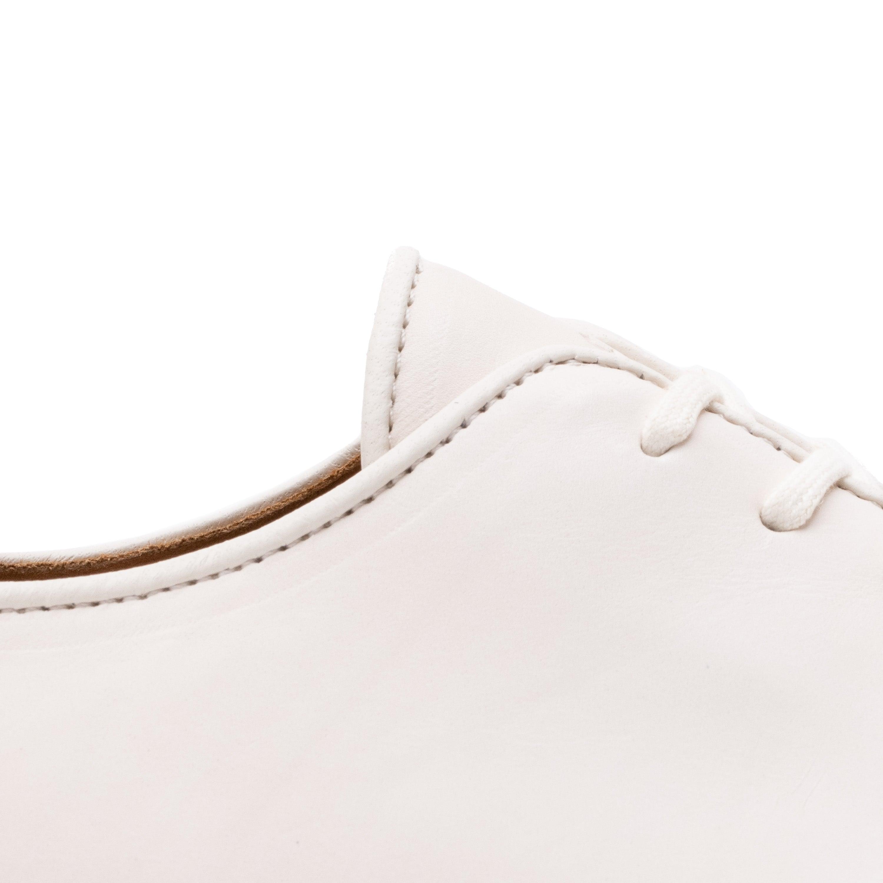 Harlestone Hand Stitch Derby - Off White Veg Tan Calf - Crown Northampton
