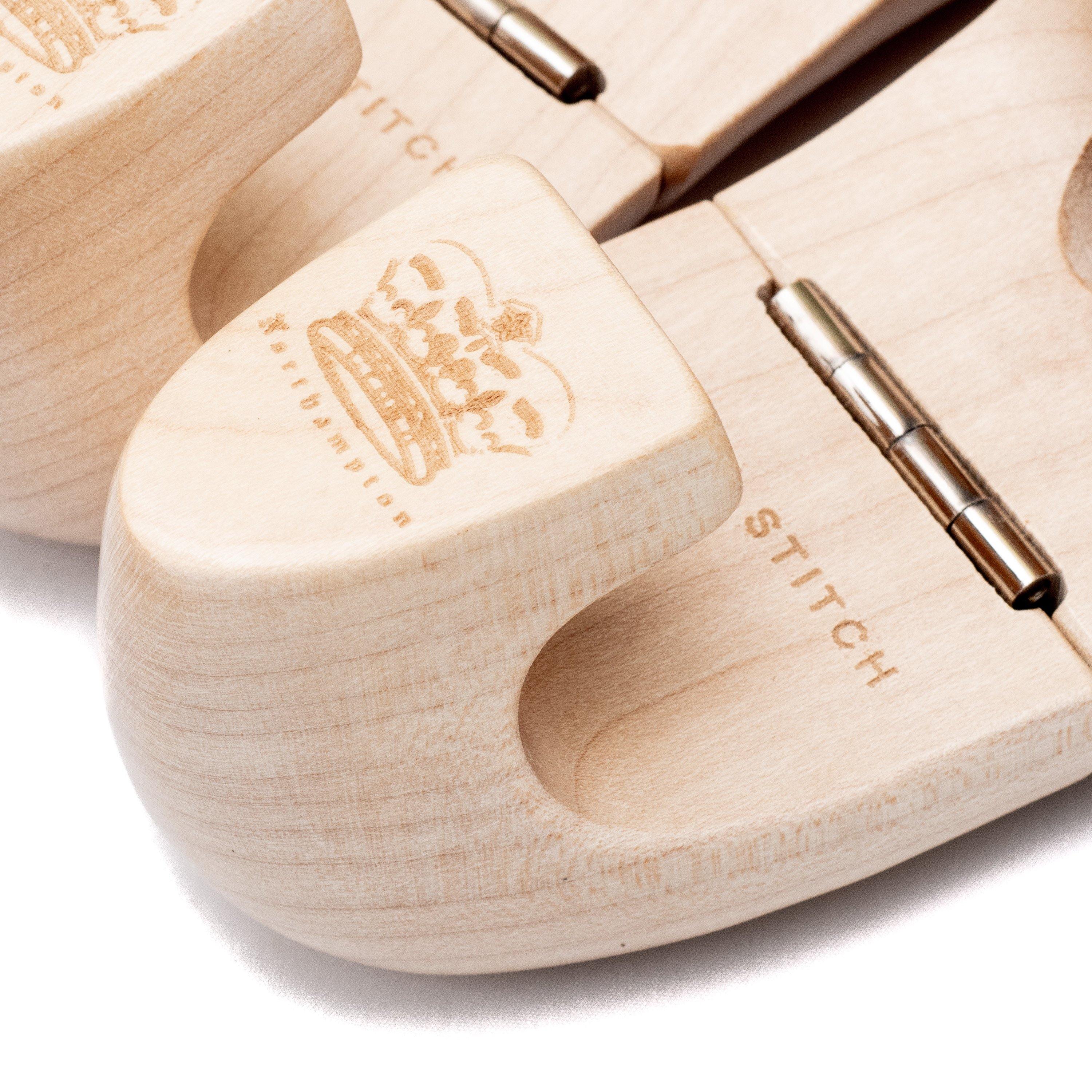 Hand Stitch Sneaker Shoe Trees - Natural Maple Wood - Crown Northampton