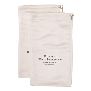 Hand Stitch Brushed Cotton Shoe Bags - Crown Northampton
