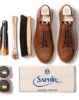 Harlestone Hand Stitch Derby - Horween Bourbon Shell Cordovan - Deluxe Care Pack - Crown Northampton