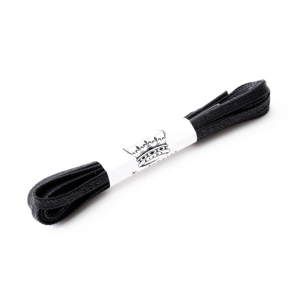 Fabmania Black 3mm Round Waxed Cotton Shoelaces - 60cm Fabmania Black 3mm Round Waxed Cotton Shoelaces - 60cm