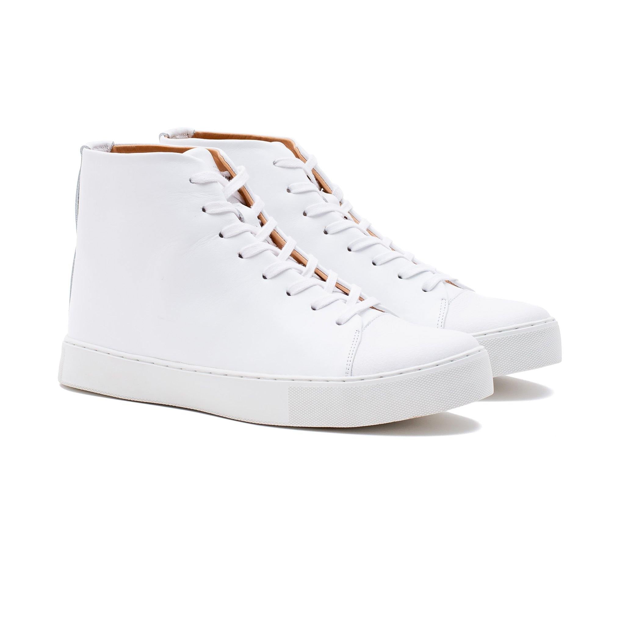 Abington Hi Toe Cap - All White Calf - Crown Northampton