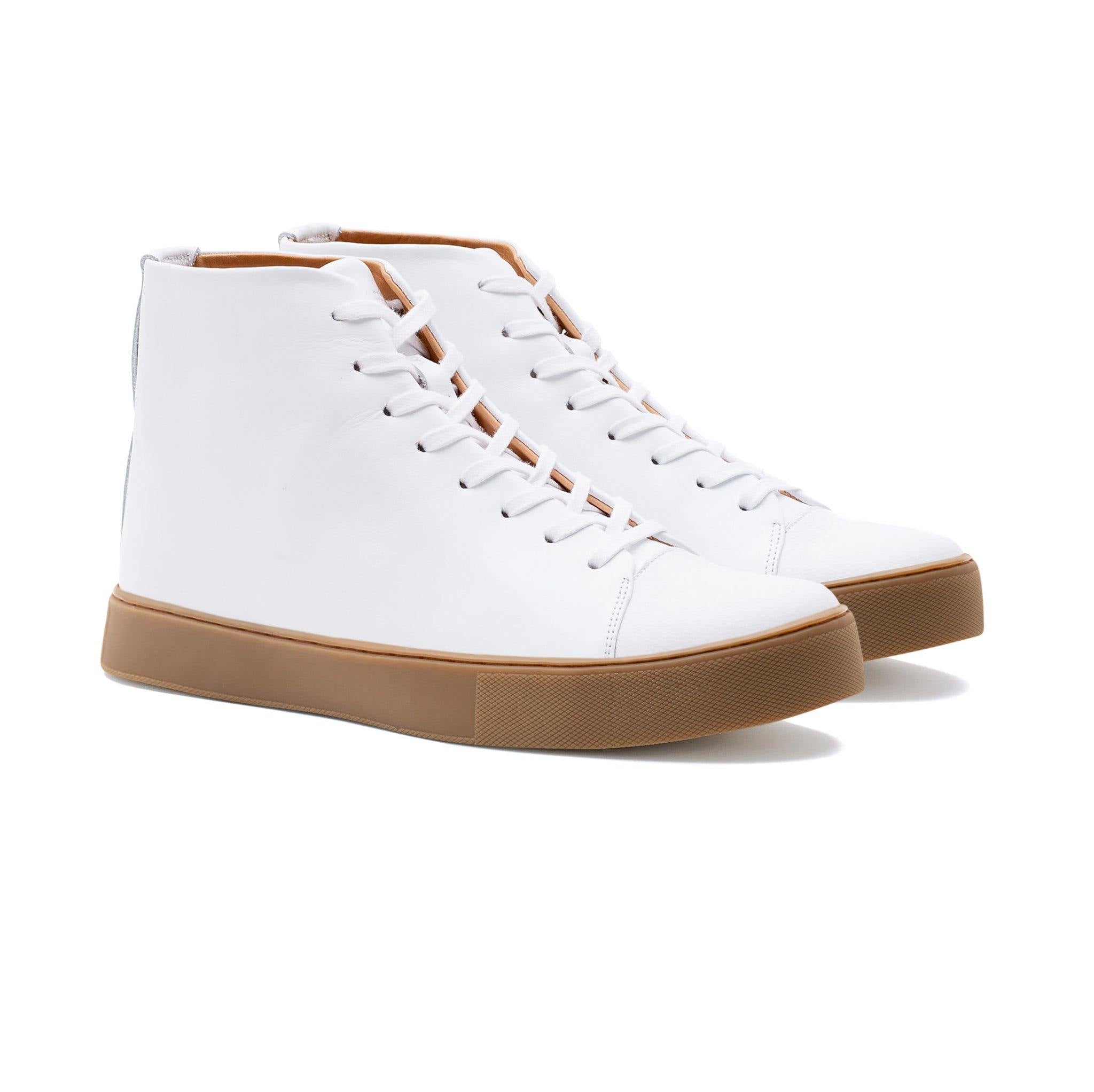 Abington Hi Toe Cap - All White Calf - Crown Northampton
