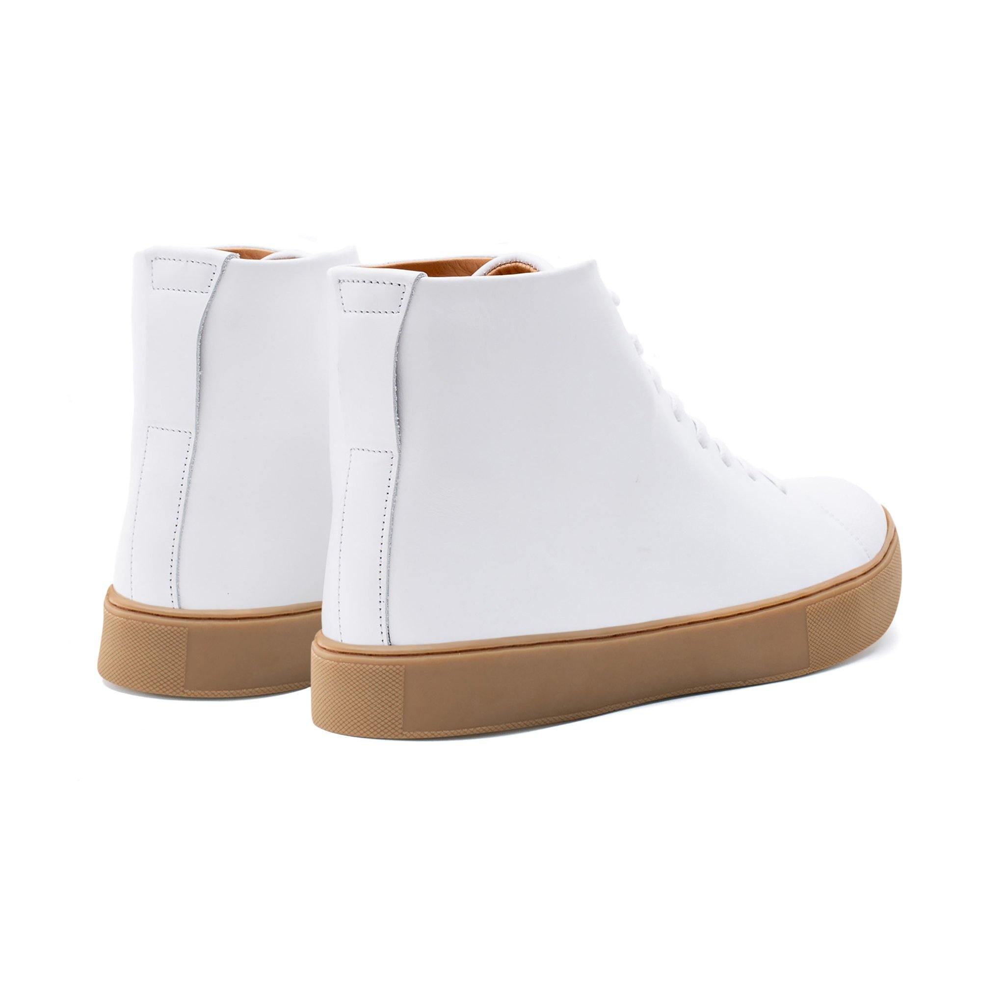 Abington Hi Toe Cap - All White Calf - Crown Northampton