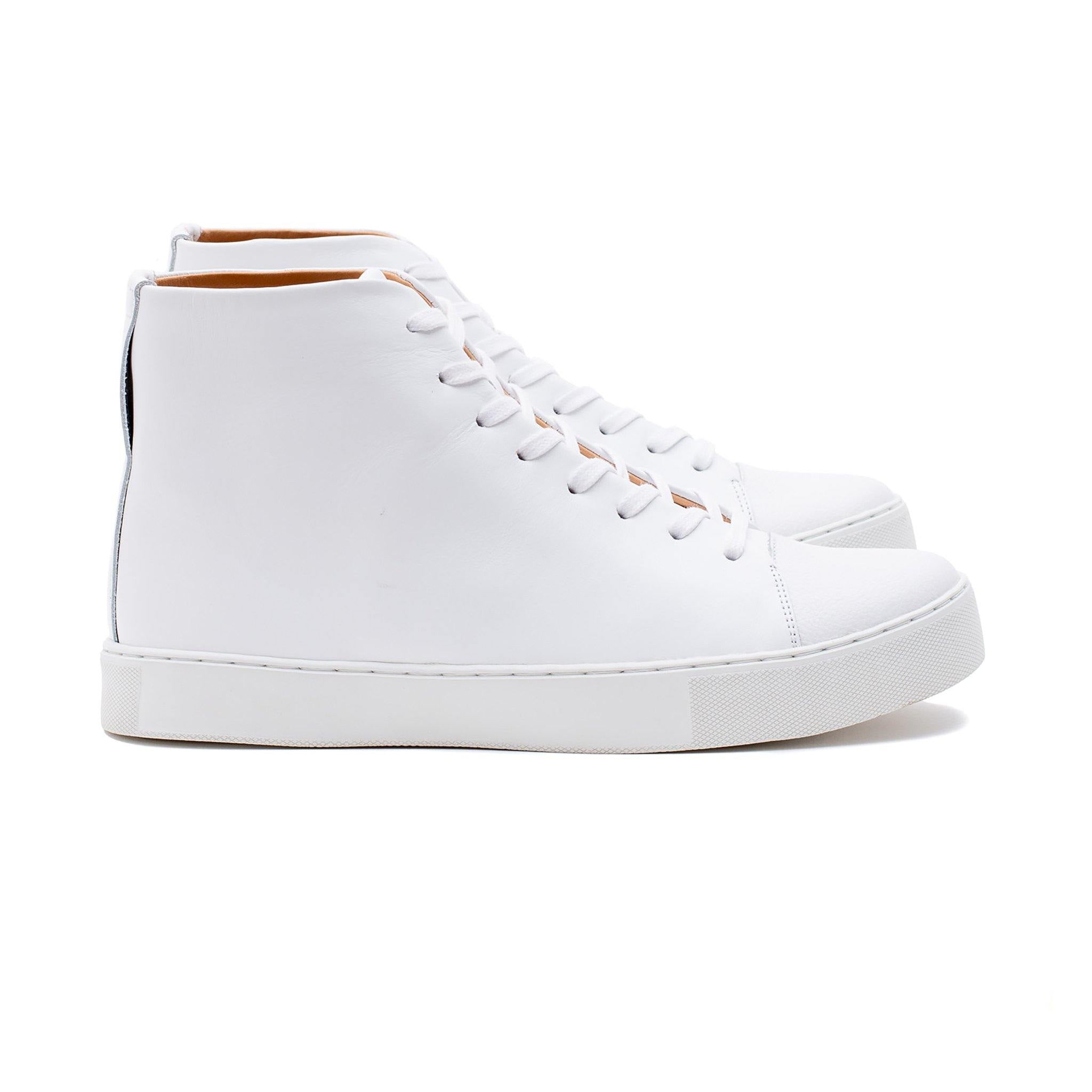Abington Hi Toe Cap - All White Calf - Crown Northampton