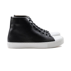 Abington Hi Toe Cap - Black Calf - Crown Northampton