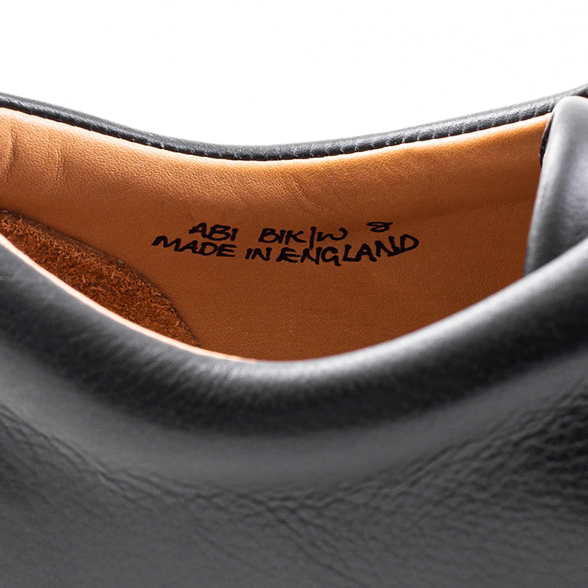 Abington Toe Cap - All Black Calf - Crown Northampton