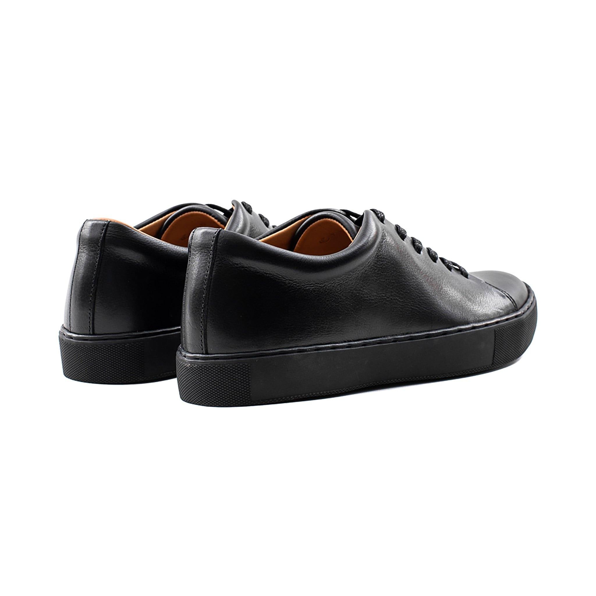 Abington Toe Cap - All Black Calf - Crown Northampton