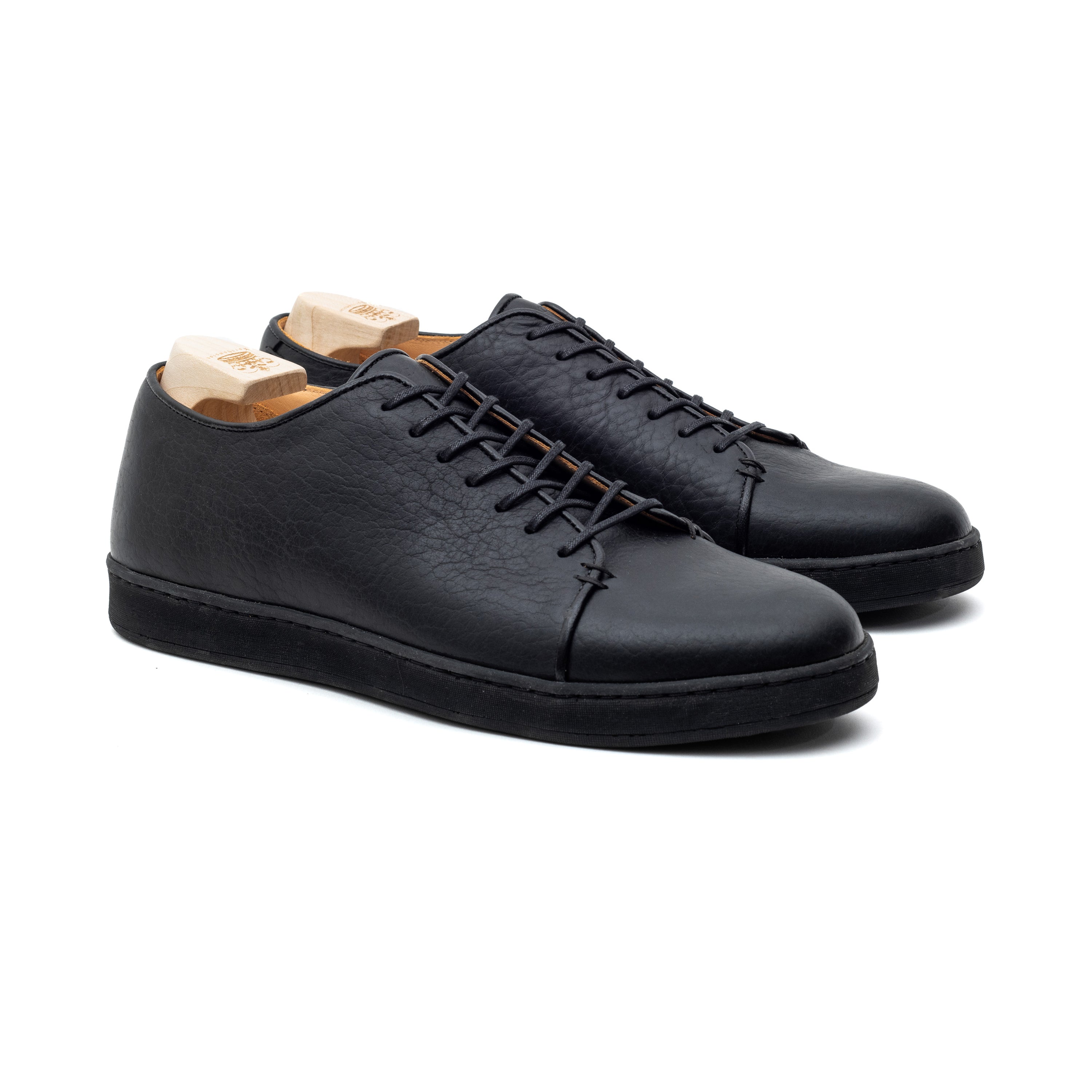 Harlestone Hand Stitch Derby - Black Horween Buffalo - Crown Northampton