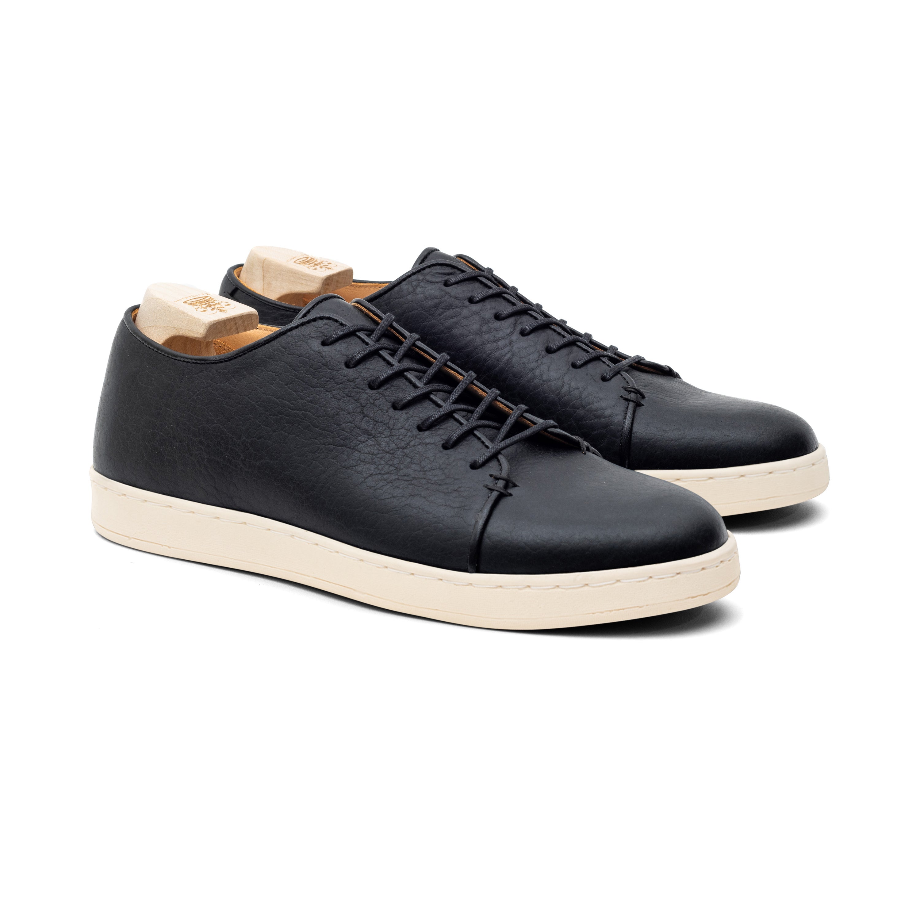 Harlestone Hand Stitch Derby - Black Horween Buffalo - Crown Northampton