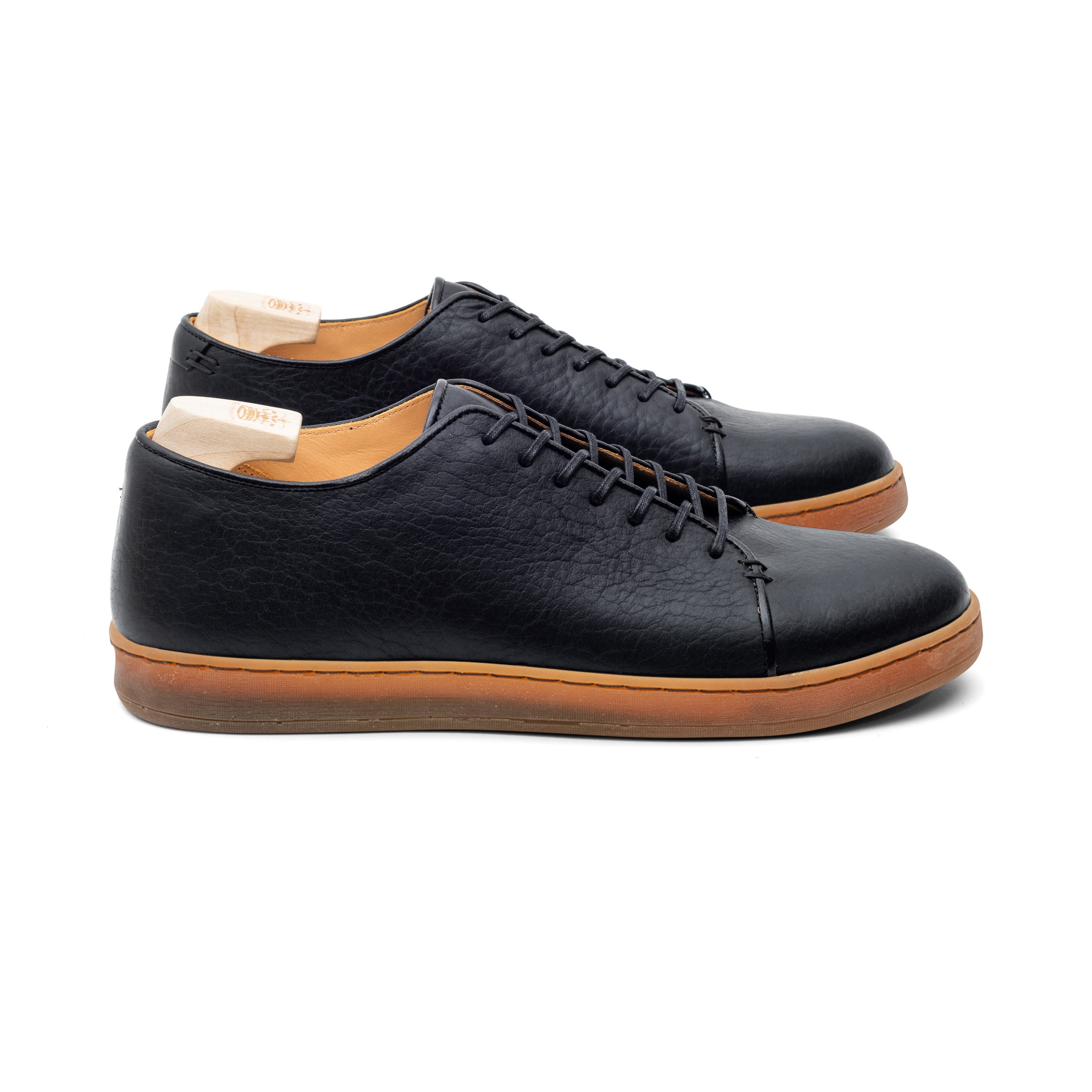 Harlestone Hand Stitch Derby - Black Horween Buffalo - Crown Northampton