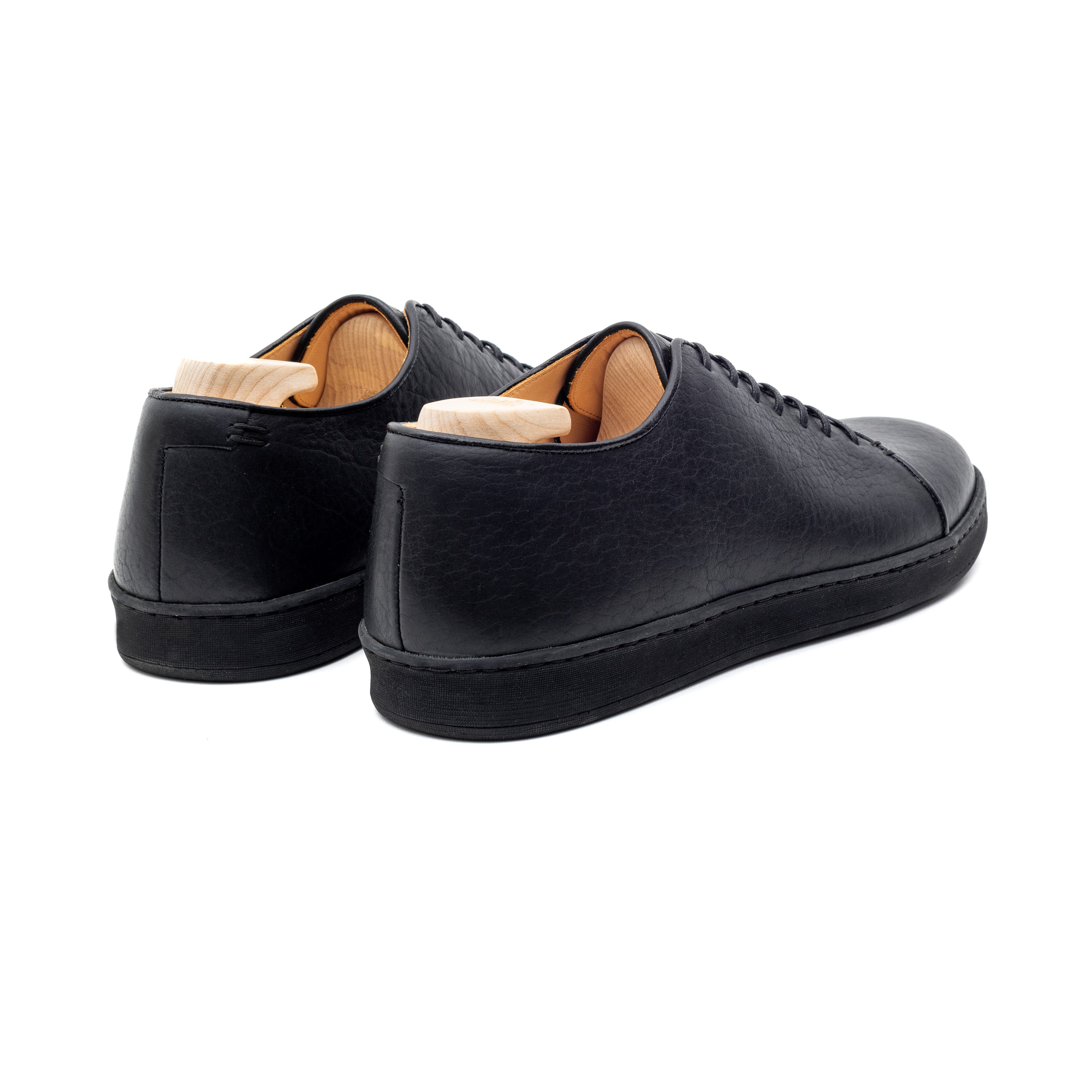 Harlestone Hand Stitch Derby - Black Horween Buffalo - Crown Northampton