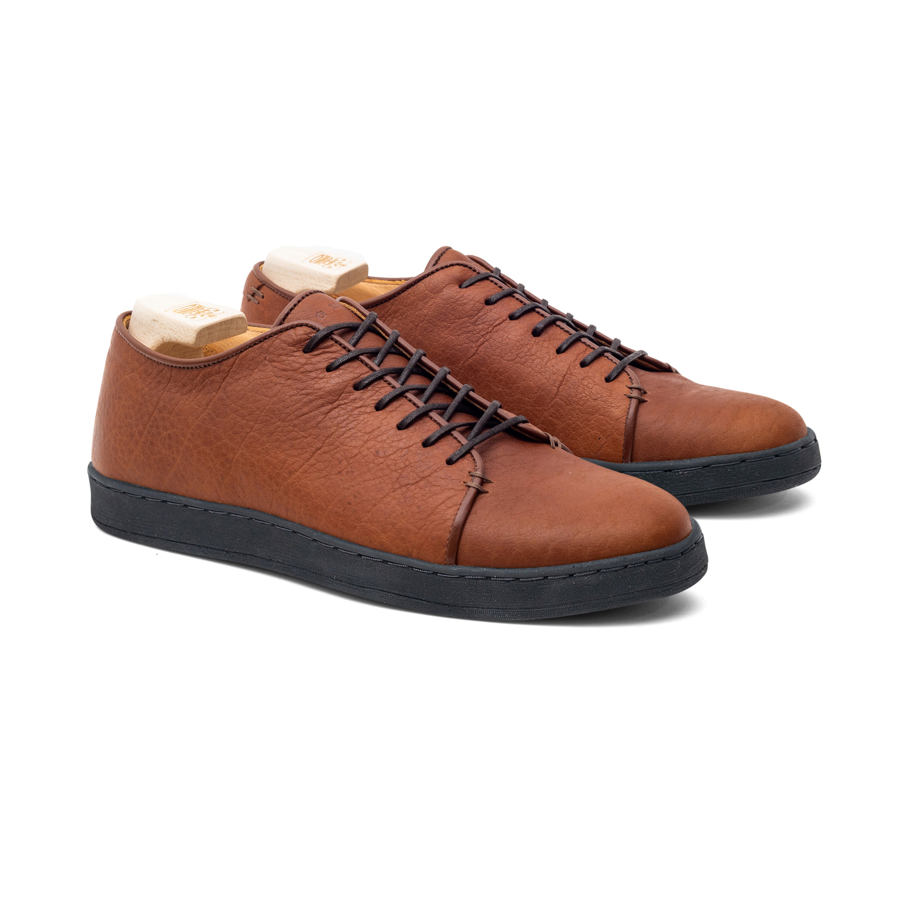 Harlestone Hand Stitch Derby - Tan Horween Buffalo - Crown Northampton