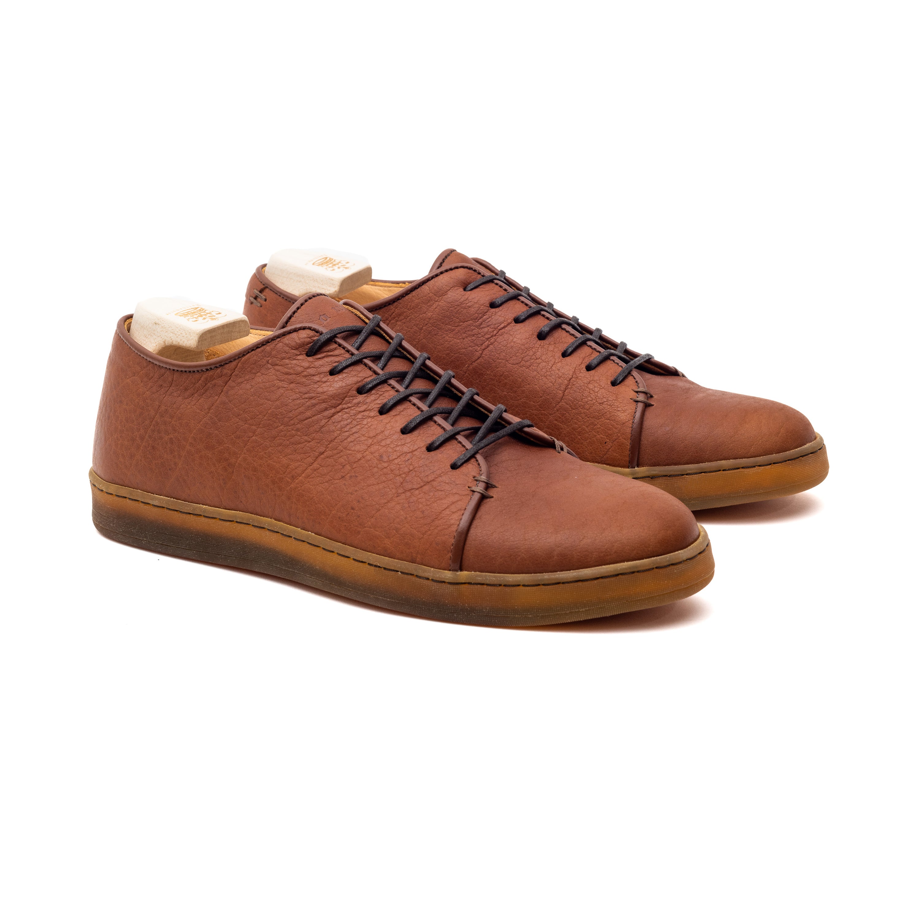 Harlestone Hand Stitch Derby - Tan Horween Buffalo - Crown Northampton
