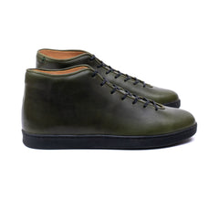 Everdon Hand Stitch Wholecut Mid - Horween Forest Green Chromexcel - Crown Northampton