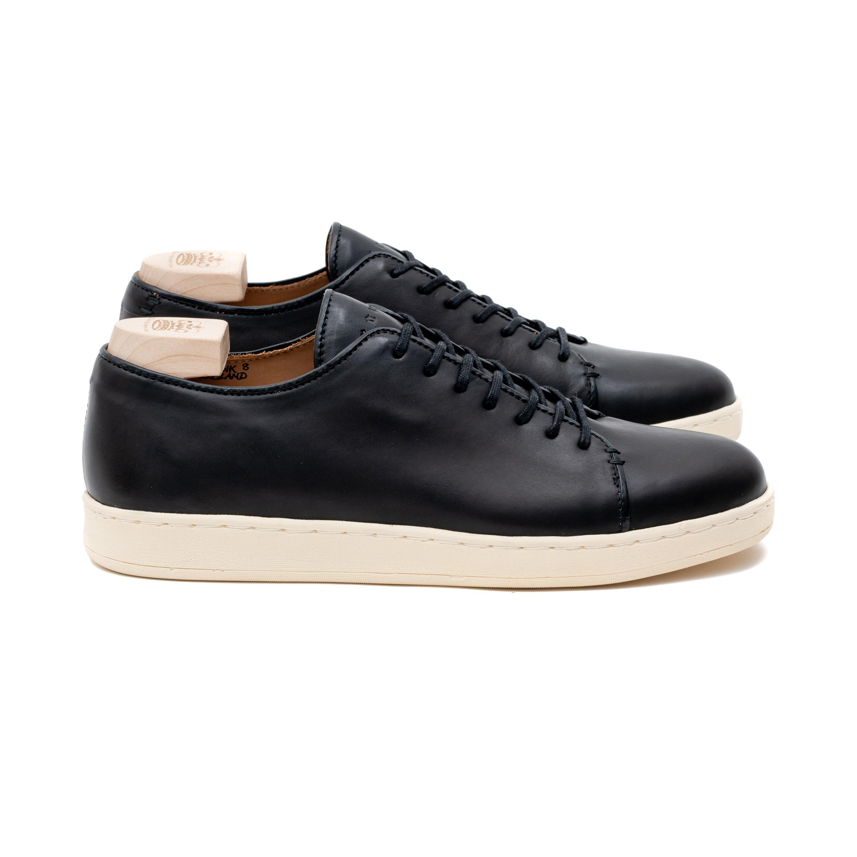 Harlestone Hand Stitch Derby - Black Veg Tan Calf – Crown Northampton