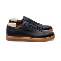 Harlestone Hand Stitch Derby - Black Veg Tan Calf - Crown Northampton