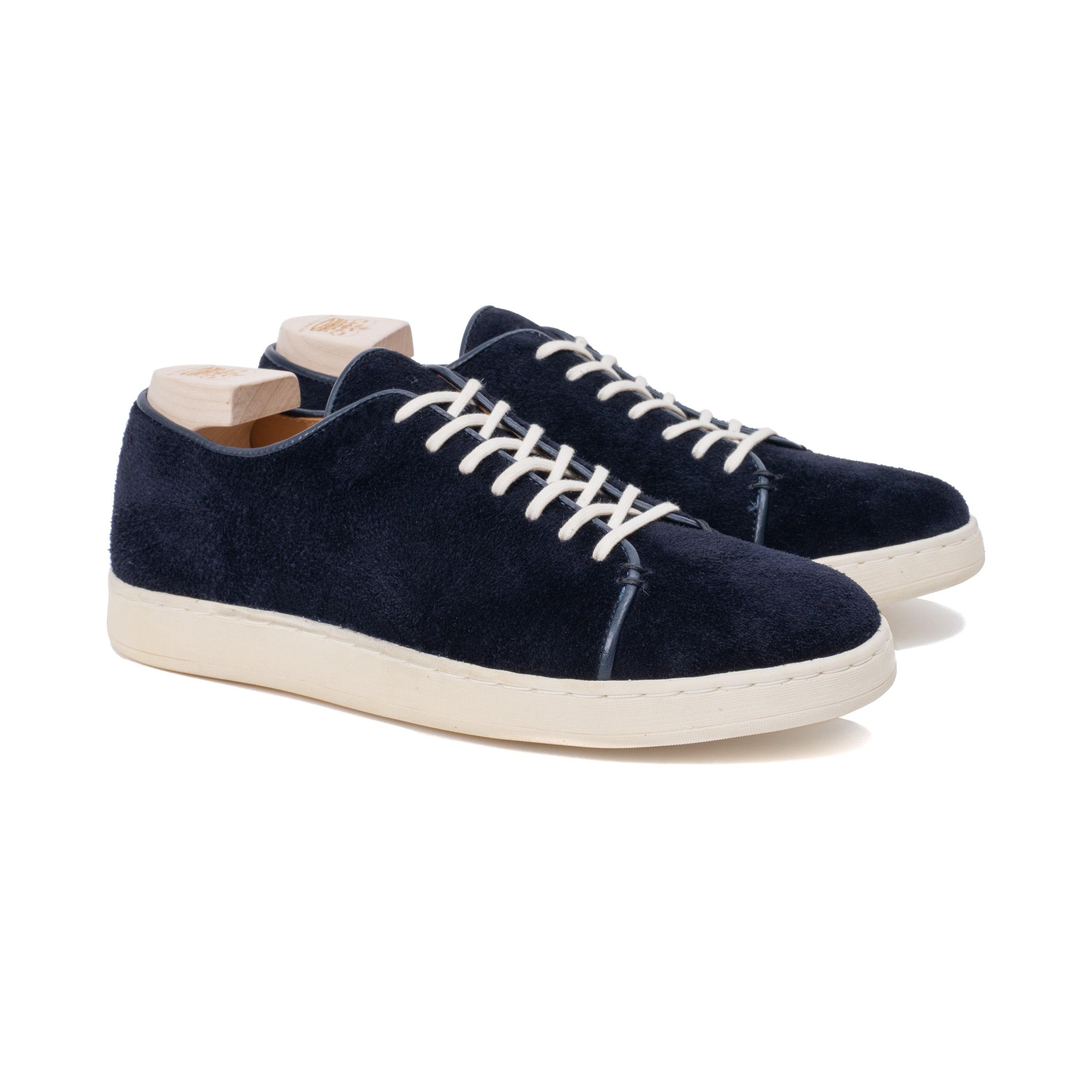 Harlestone Hand Stitch Derby - Navy Scottish Deer Suede - Crown Northampton