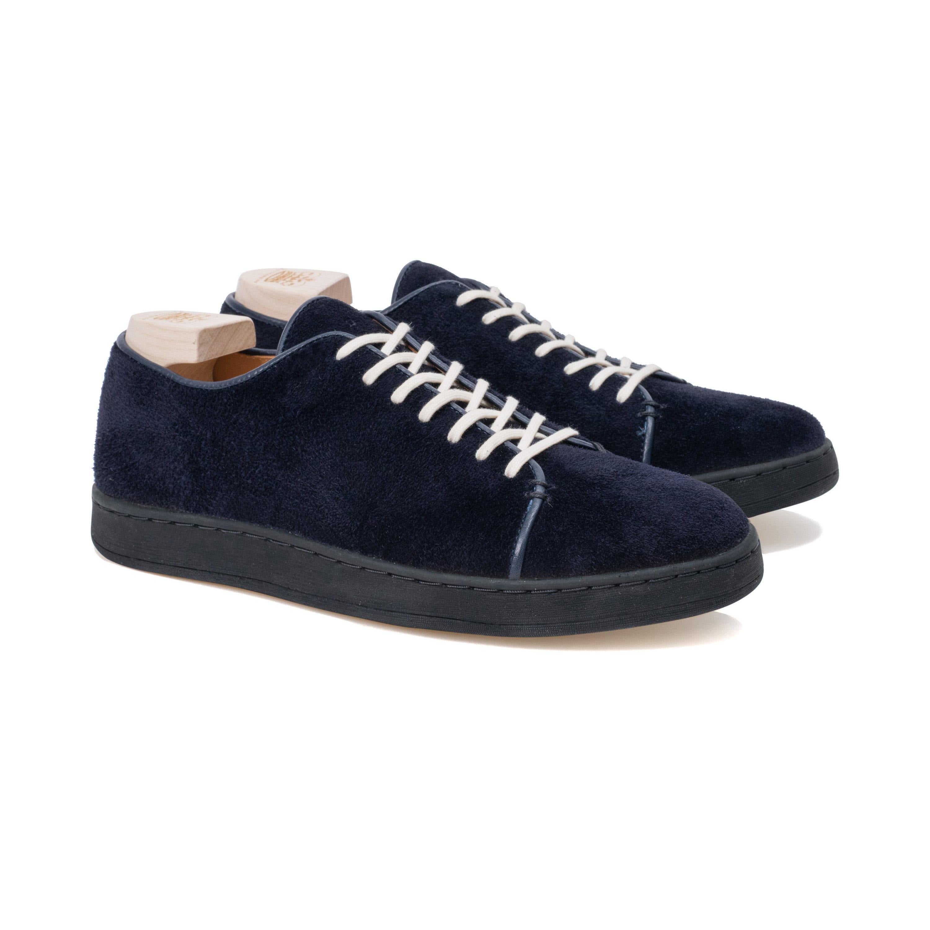 Harlestone Hand Stitch Derby - Navy Scottish Deer Suede - Crown Northampton