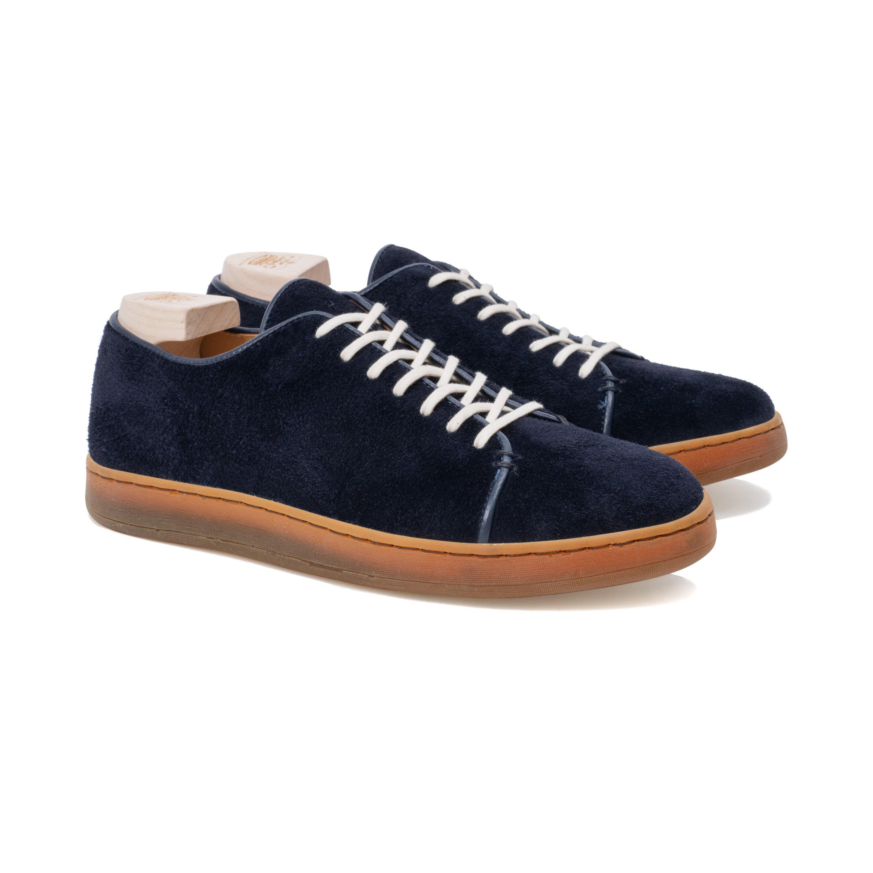 Harlestone Hand Stitch Derby - Navy Scottish Deer Suede - Crown Northampton