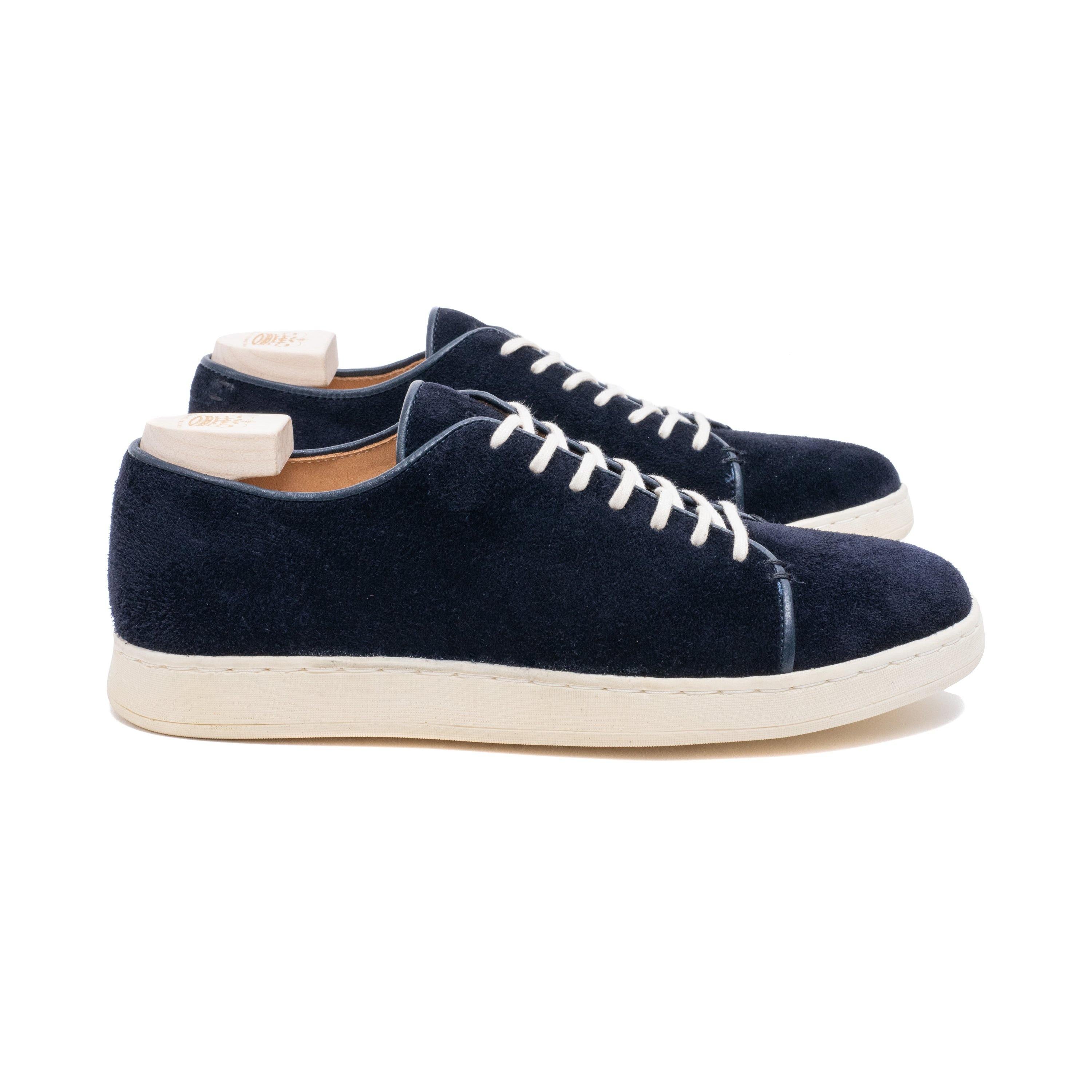 Harlestone Hand Stitch Derby - Navy Scottish Deer Suede - Crown Northampton