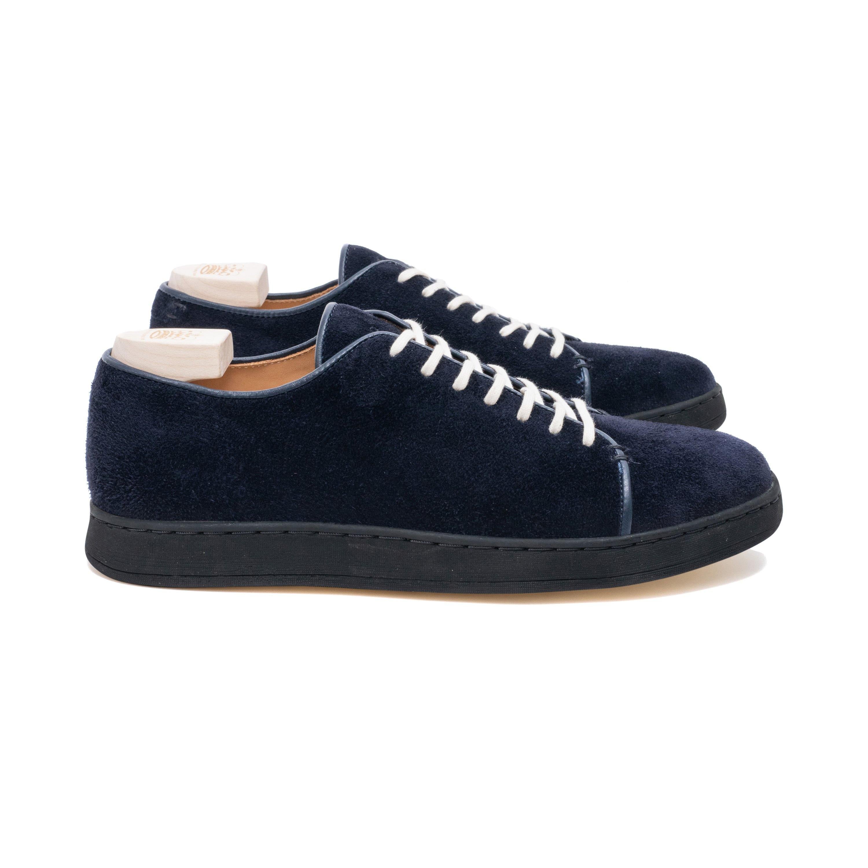 Harlestone Hand Stitch Derby - Navy Scottish Deer Suede - Crown Northampton