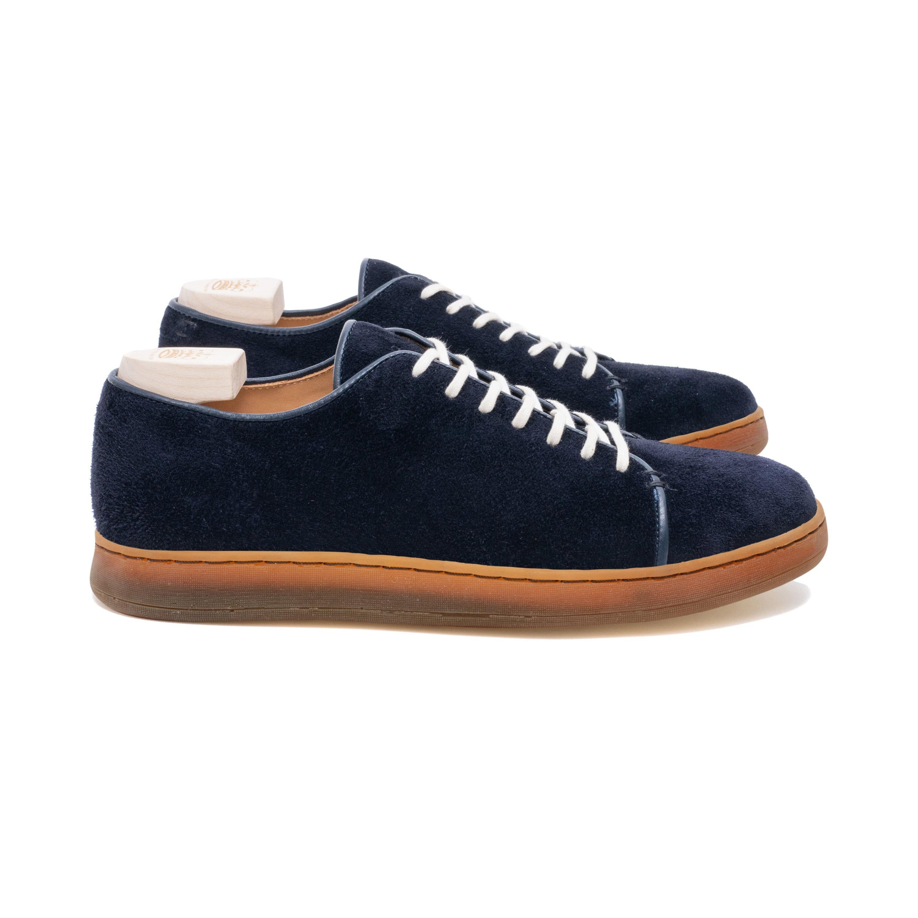Harlestone Hand Stitch Derby - Navy Scottish Deer Suede - Crown Northampton