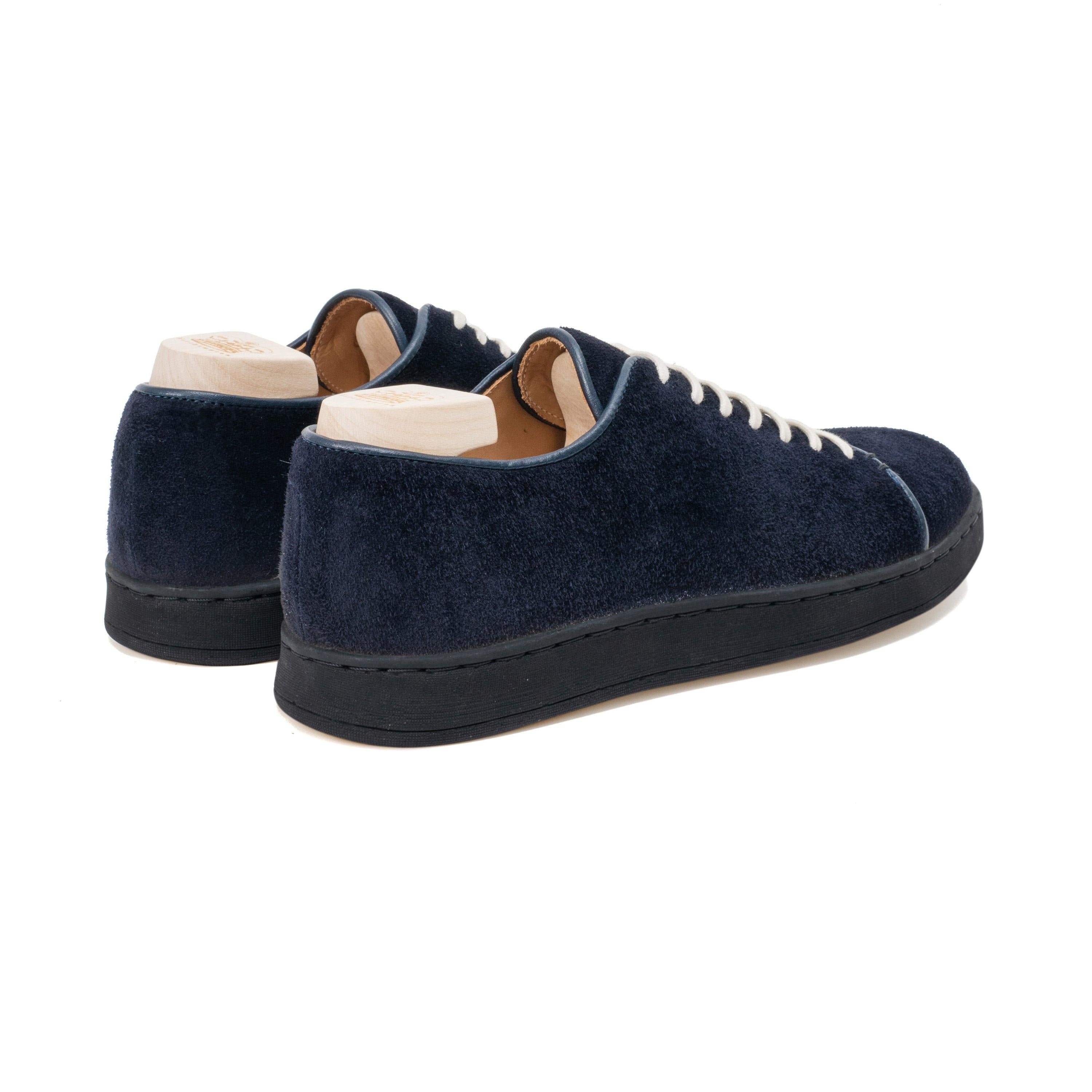 Harlestone Hand Stitch Derby - Navy Scottish Deer Suede - Crown Northampton