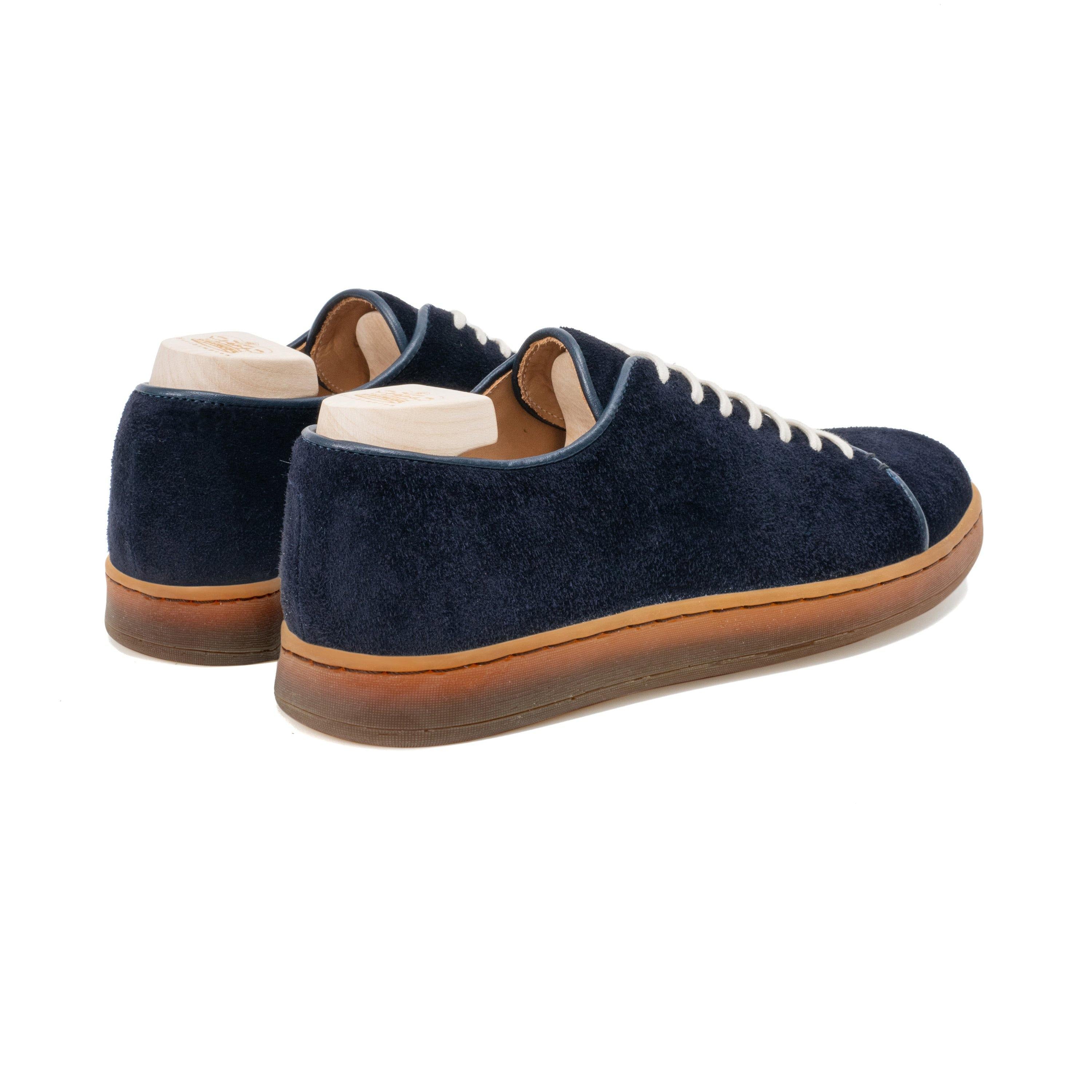 Harlestone Hand Stitch Derby - Navy Scottish Deer Suede - Crown Northampton