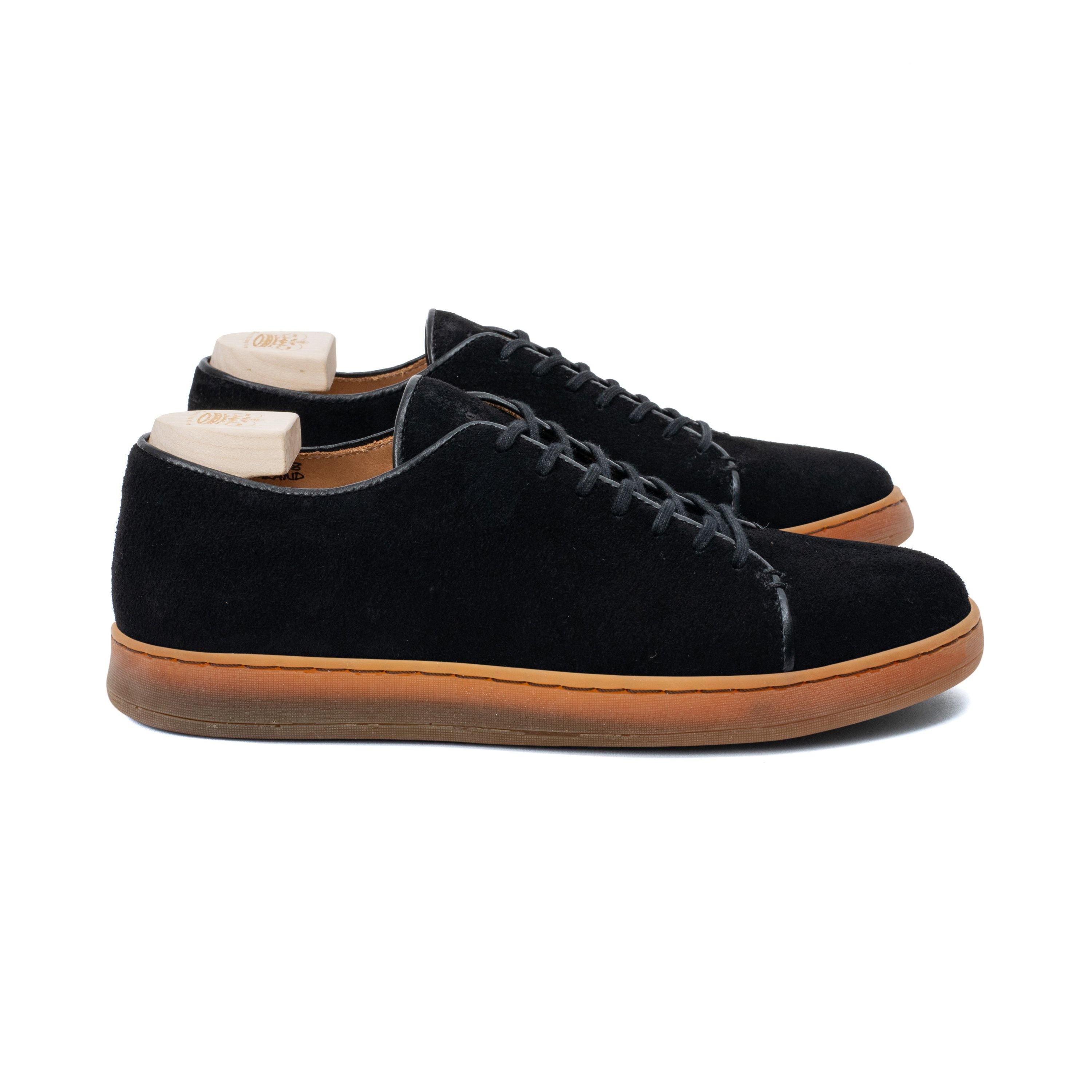 Harlestone Hand Stitch Derby - Black Scottish Deer Suede - Crown Northampton