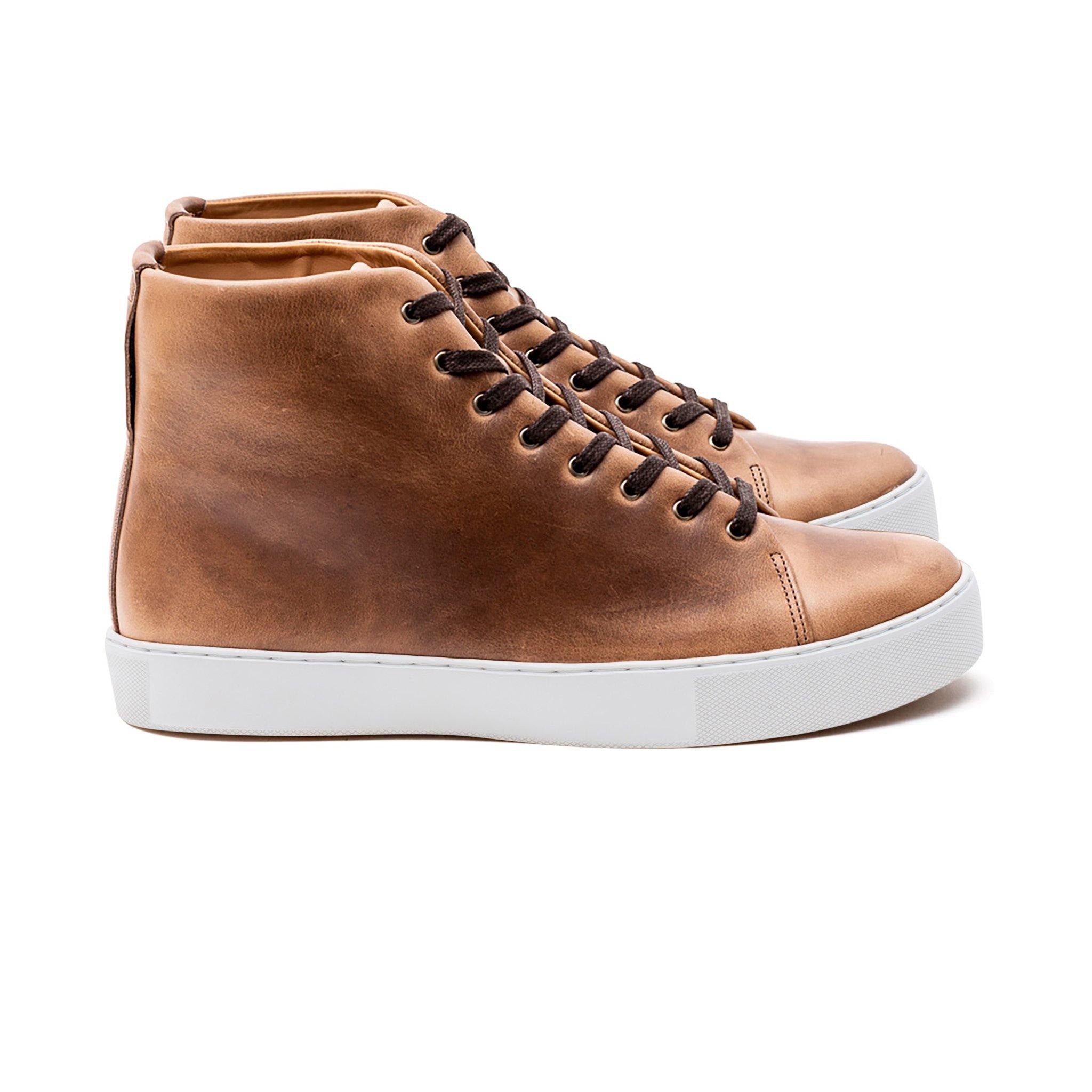 Overstone Hi Derby - Horween Natural Chromexcel Leather – Crown Northampton