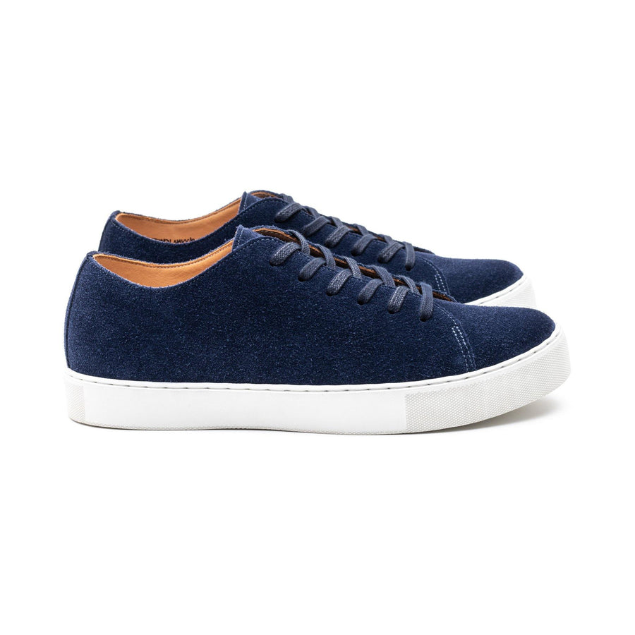 Overstone Derby TL - French Navy Janus Calf Suede – Crown Northampton