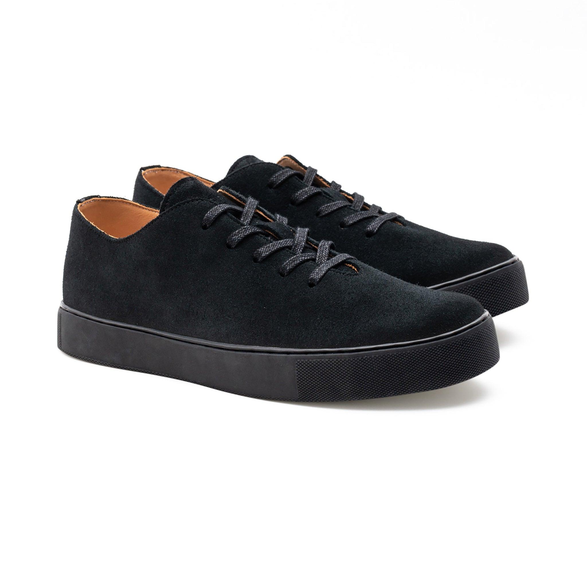 Upton Wholecut TL - Black Janus Calf Suede - Crown Northampton