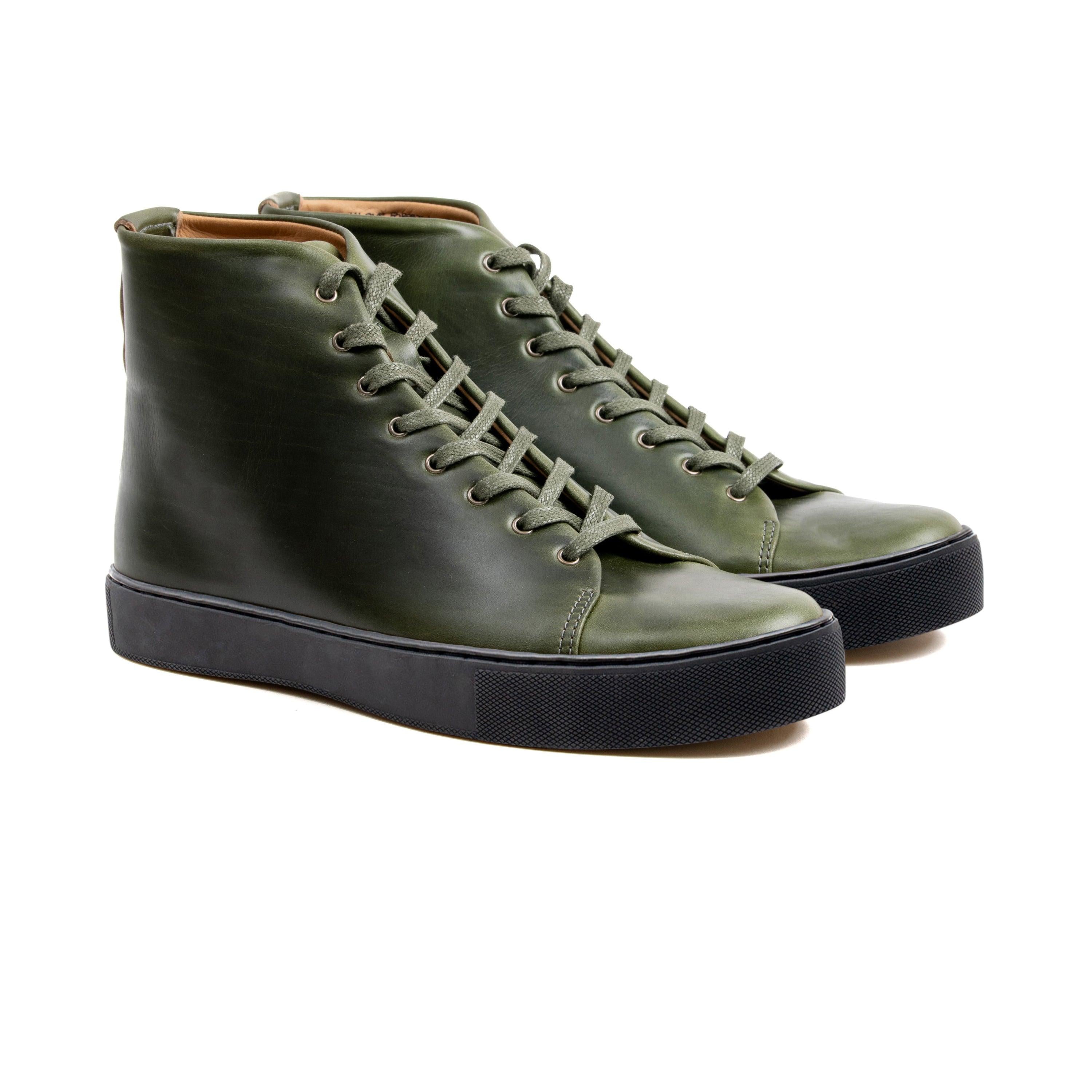 Overstone Hi Derby - Horween Forest Green Chromexcel - Crown Northampton